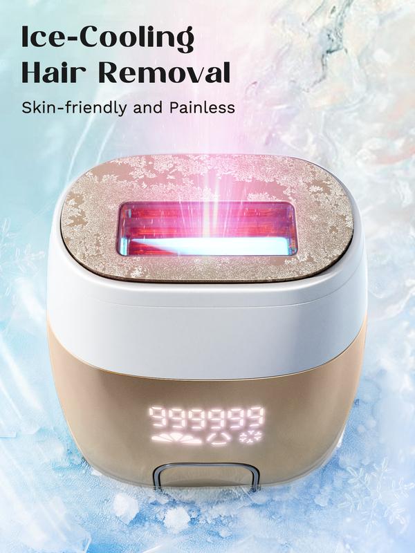 Wavytalk IPL Hair Removal with Ice Cooling Function for Nearly Painless and Long-Lasting Results,24J High Energy Corded IPL Laser Hair removal for Armpits Legs Arms Bikini