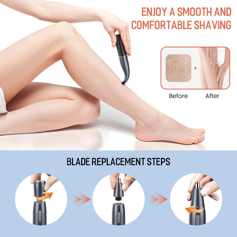 Sejoy 6 in 1 Electric Razors for Women&Men, for Face, Eyebrow, Nose, Arms, Legs and Bikini, Pubic Hair, Wet&Dry Painless Razor