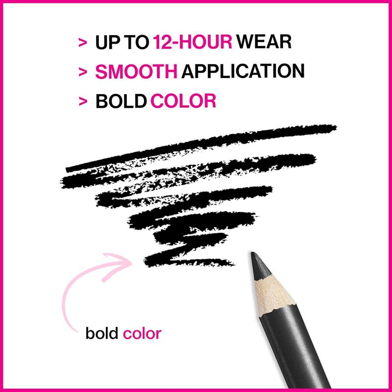 Color Icon Kohl Eyeliner Pencil - Rich Hyper-Pigmented Color, Smooth Creamy Application, Long-Wearing Matte Finish Versatility, Cruelty-Free & Vegan - Baby's Got Black