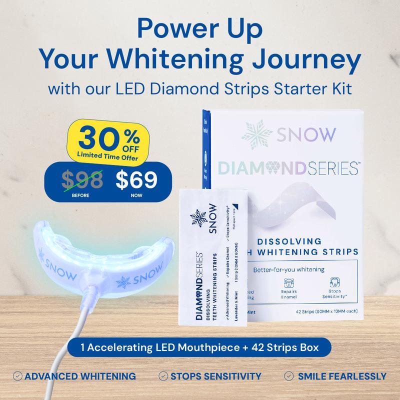 3PACKS!!! SNOW Diamond Teeth Whitening Strips | Gentle & Enamel Safe White Strips for Teeth Whitening | at-Home Dental Hygiene & Tooth Care for a White Smile