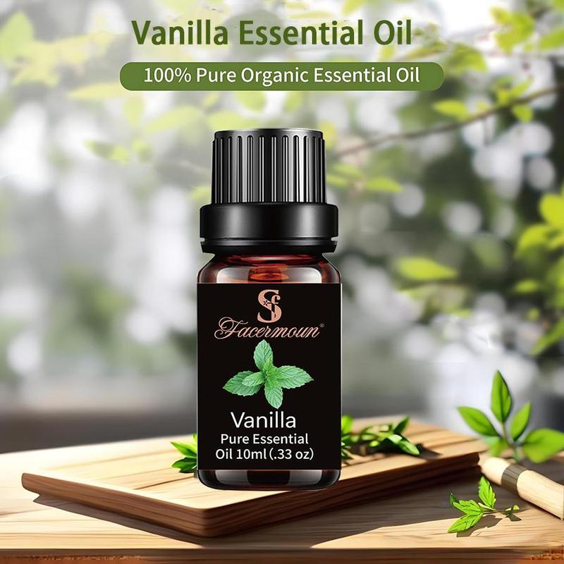 10ml Vanilla Essential Oil, Pure Essential Oil for Diffuser, Aromatherapy Oil for Massage, Skin Care, Home Fragrance, Body Care Product