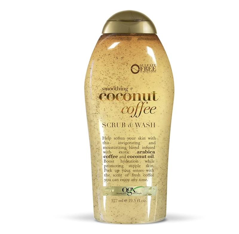 OGX Smoothing + Coconut Coffee Exfoliating Body Scrub with Arabica Coffee & Coconut Oil, Moisturizing Body Wash for Dry Skin, Paraben-Free with Sulfate-Free Surfactants, 19.5 Fl Oz Body Care