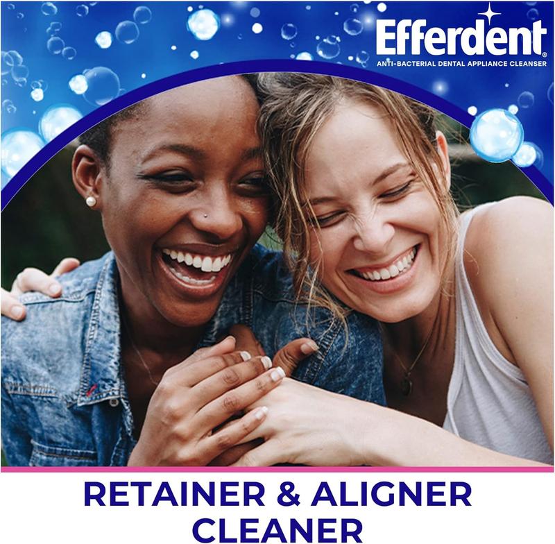 Efferdent Retainer Cleaning Tablets, Denture Cleaning Tablets for Dental Appliances, Minty Fresh & Clean, 126 Count