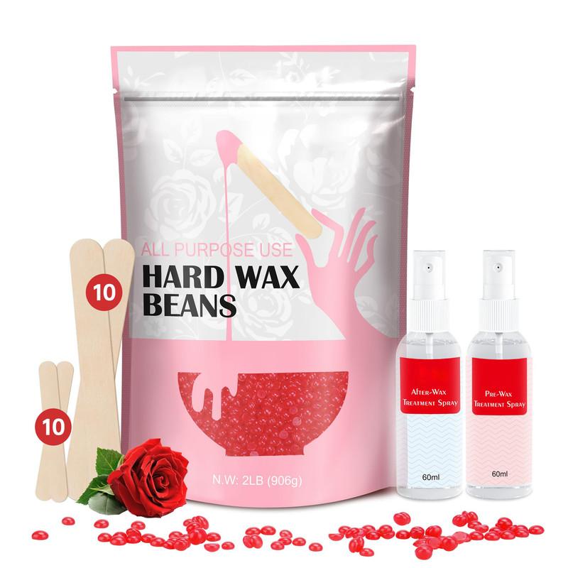 2lb Hard Wax Beads, All-purpose Wax Beans for Sensitive Skin, Large Area Coarse Hair Removal, Refill Bag for Brazilian Bikini, Face, Eyebrows, Underarms, Arms, Chest, Back, Legs, Women Men , Hair removal , Hair removal cream Body Care Gentle