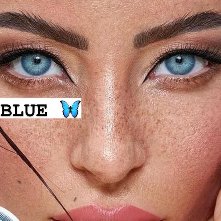 Blue Makeup Eyelashes Eyelash Extension