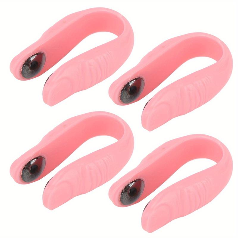 4pcs Acupressure Hand Clip, Stress Reduction Wearable Magnets Headache Migraine Relief Clip, Supporting Acupressure Relaxation, Stress Alleviation, Pink