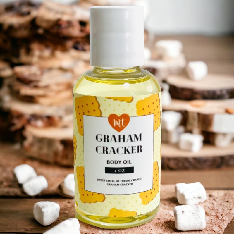 Graham cracker, moisturizing, body oil, Hydrating, natural, cruelty free, vegans friendly Body Care Aroma Lotion