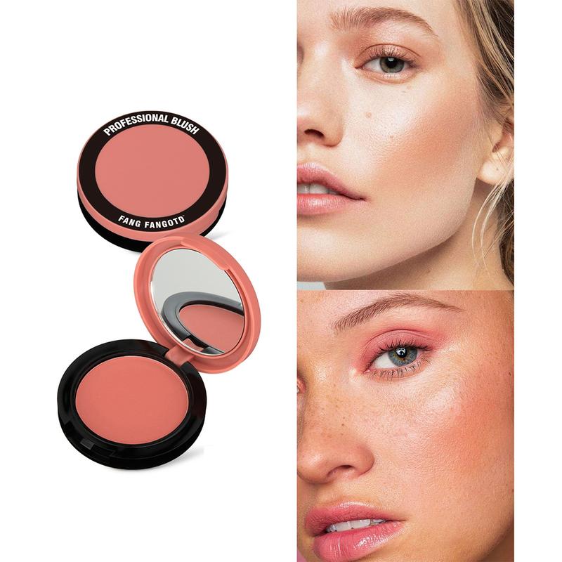 4 Count Long Lasting Powder Blush, Facial Makeup Tool, Light Weight Blush, 4 colors