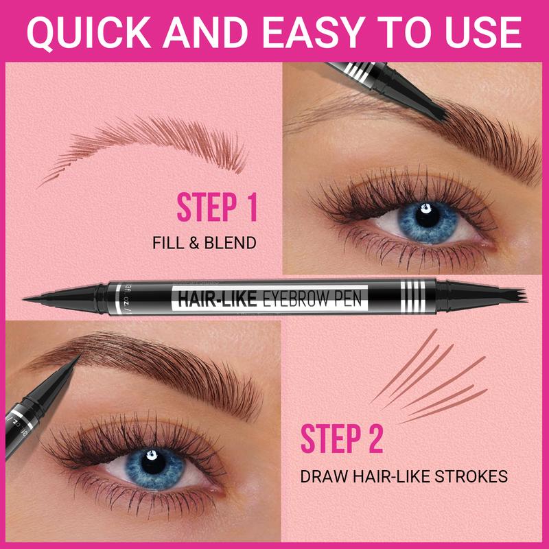 iMethod Eyebrow Pencil, Hair-like Eyebrow Pen, 2-in-1 Waterproof with 4 Tip Brow Pen, Ultra-Precise, with Dual-ended Eyebrow Brush, Cosmetic