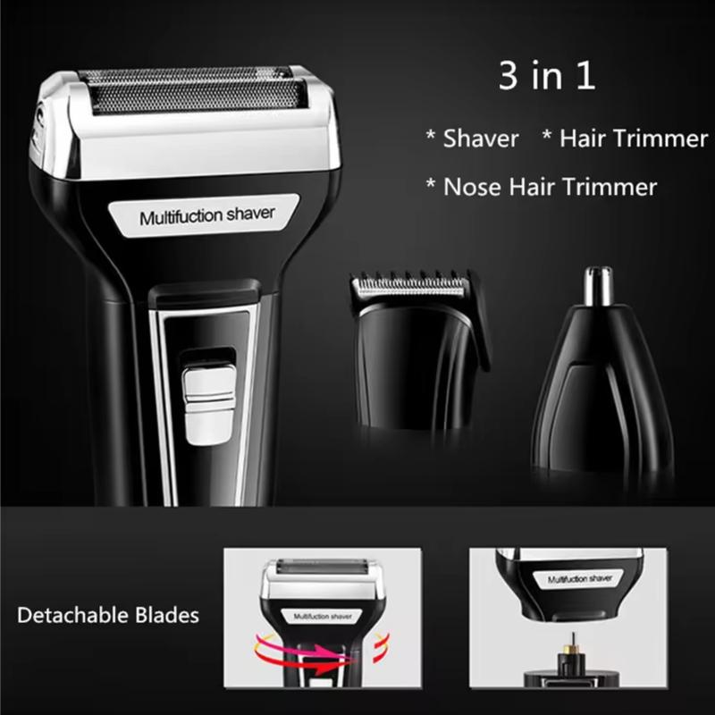 NW2Lbs 3 in 1 Electric Shaver Razor For Men USB Rechargeable Nose Hair Trimmer Men's Electric Shaver Machine