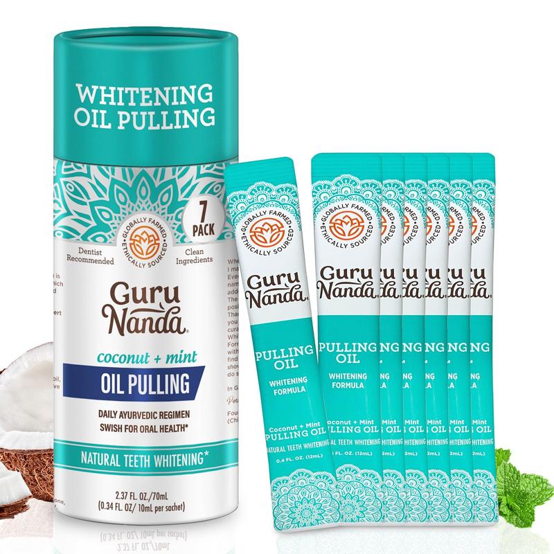 Travel Whitening Kit - GuruNanda Whitening Strips + Cocomint 7 ct travel sachet