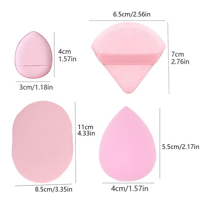 Makeup Tool Set for Women, 15pcs set Dry & Wet Use Makeup Puff for Facial Detailing, Multi-use Facial Makeup & Face Washing Sponge for Daily Use, Cruel Summer