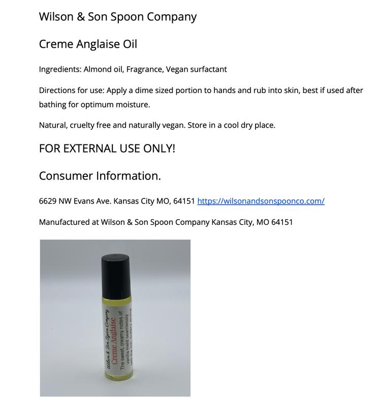 Creme Anglaise Body Oil - Sweet Essence of Whipped Cream and Vanilla for Unisex