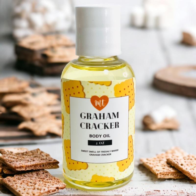 Graham cracker, moisturizing, body oil, Hydrating, natural, cruelty free, vegans friendly Body Care Aroma Lotion