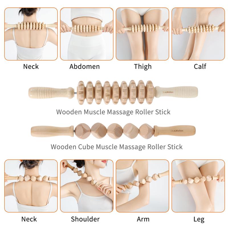 7 Pack Wood Therapy Massage Tools, Gua Sha and Cellulite Massager,Maderoterapia Kit Colombiana,Lymphatic Drainage Massager Tools Body Care Comfort