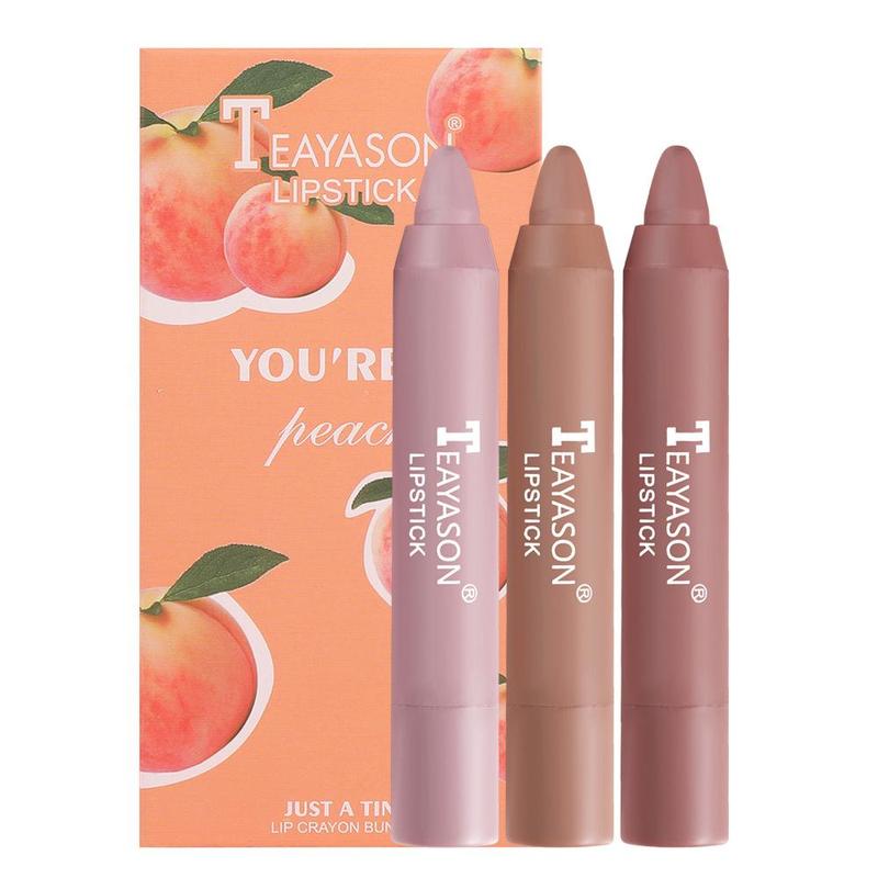 Music Festival Makeup, 3pcs set Crayon Matte Lipstick, Long Lasting Easy Color Lipstick, Hydrating Matte Lip Gloss for Girls & Women, Lip Care Products