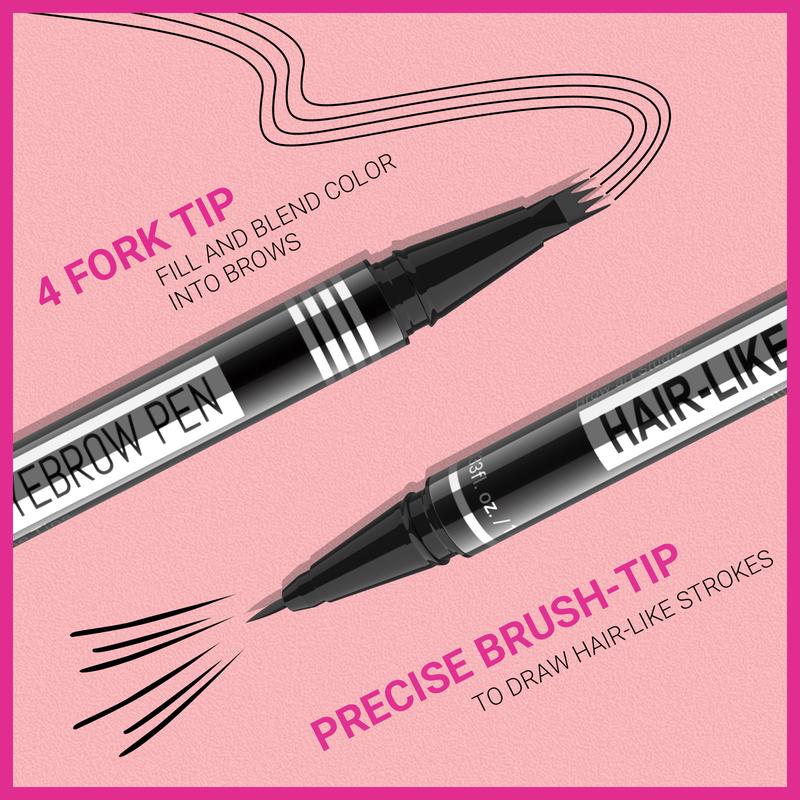 iMethod Eyebrow Pencil, Hair-like Eyebrow Pen, 2-in-1 Waterproof with 4 Tip Brow Pen, Ultra-Precise, with Dual-ended Eyebrow Brush, Cosmetic