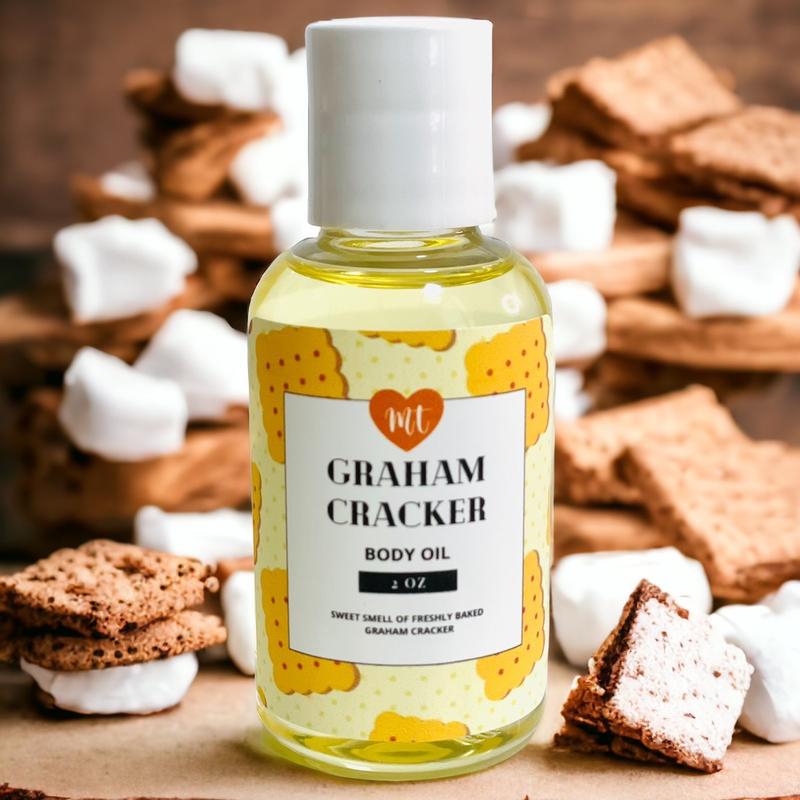 Graham cracker, moisturizing, body oil, Hydrating, natural, cruelty free, vegans friendly Body Care Aroma Lotion