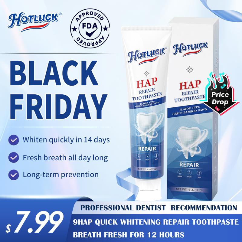 (FOR BLACK FRIDAY PRICE!) Hotluck Fluoride-Free Hydroxyapatite Toothpaste – Whitens, Controls Plaque, Prevents Cavities