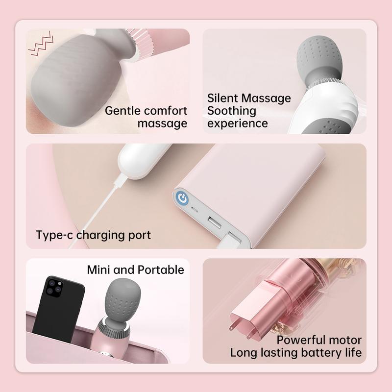 {Free shipping}Portable Handheld Vibrating Massager, 1 Count USB Rechargeable Relaxation Stick,Multi-functional Full Body Massage for Neck, Back, Legs and Lower Back Comfort massage head Portable Halloween