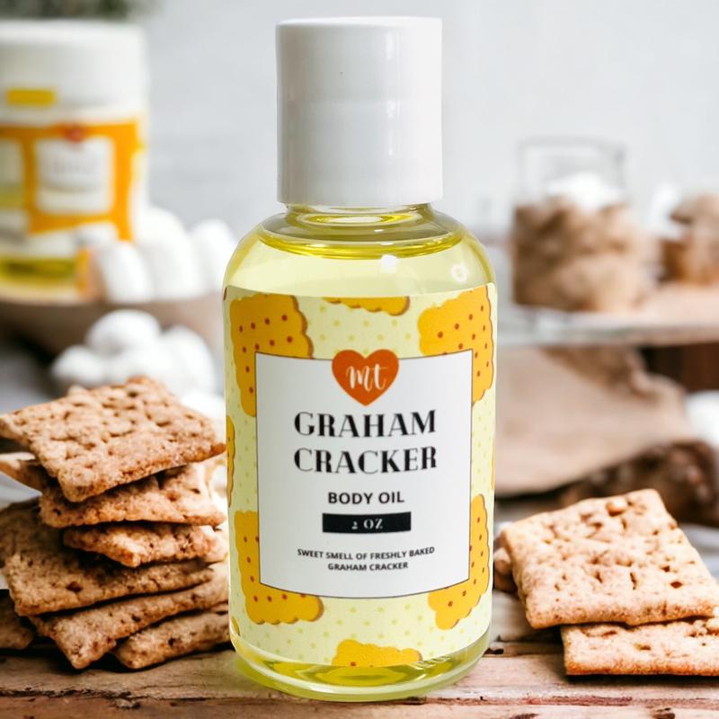 Graham cracker, moisturizing, body oil, Hydrating, natural, cruelty free, vegans friendly Body Care Aroma Lotion