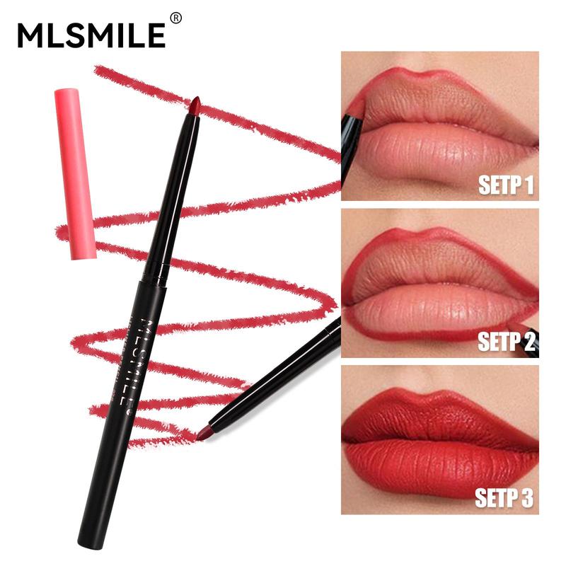 Long-lasting Lip Liner Set, 4 Counts set Waterproof Sweat Proof Lip Liner Pencil, Easy Coloring Non-fading Lip Liner Stick, Gifts for Women