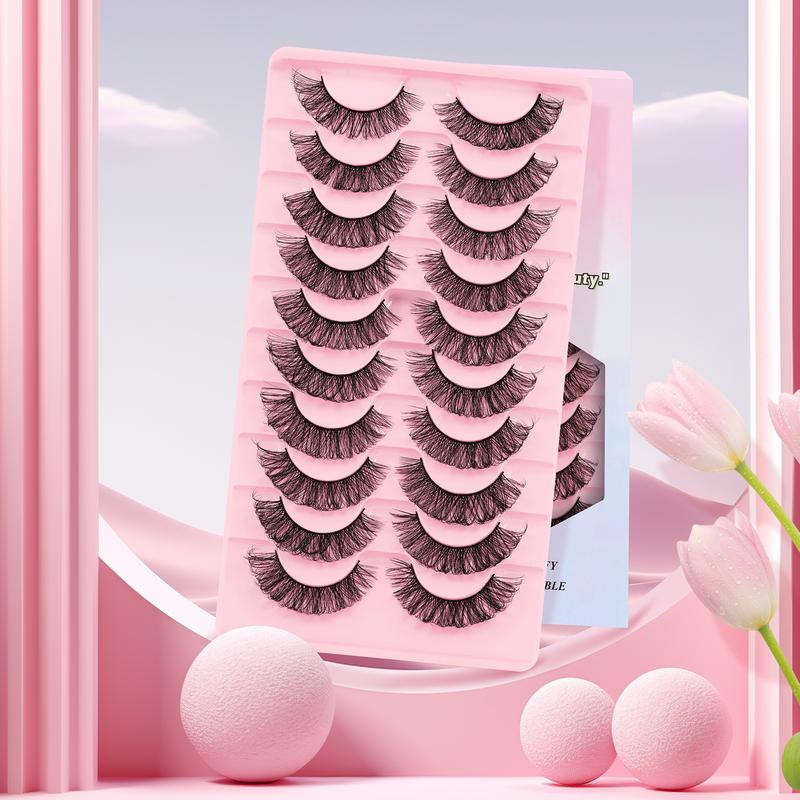 UILULU Eyelash Extension Fluffy  Extensions Daily Makeup Eyelash Extensions 10 Pairs Eyelashes  Lashe Extension D Curl Pack Eyelashes Extensions