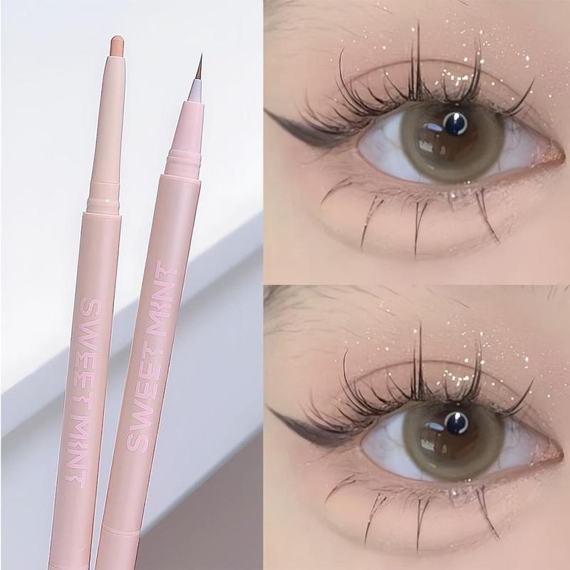 2 in 1 Double-ended Highlighter Pen, Long Lasting Sweat Proof Highlighting & Defining Eyeliner Pen, Eye Makeup Tool for Women