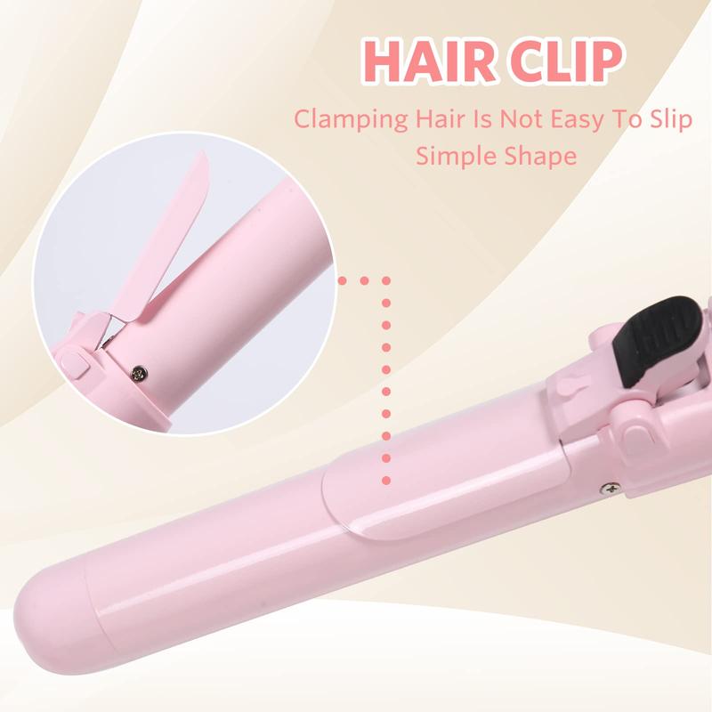 AILIYZ Rotating Curling Iron - Pink Sunset