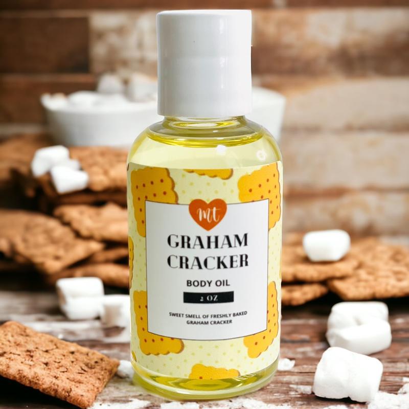 Graham cracker, moisturizing, body oil, Hydrating, natural, cruelty free, vegans friendly Body Care Aroma Lotion