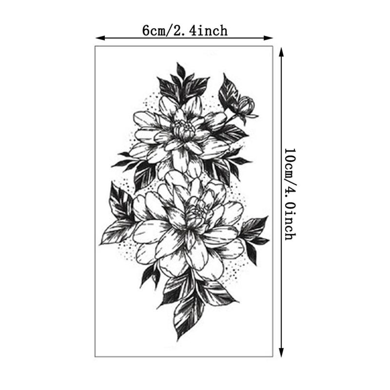 Flower Pattern Temporary Tattoo Stickers, 30pcs Creative Waterproof Tattoo Stickers, Body Art Decorations For Women & Girls