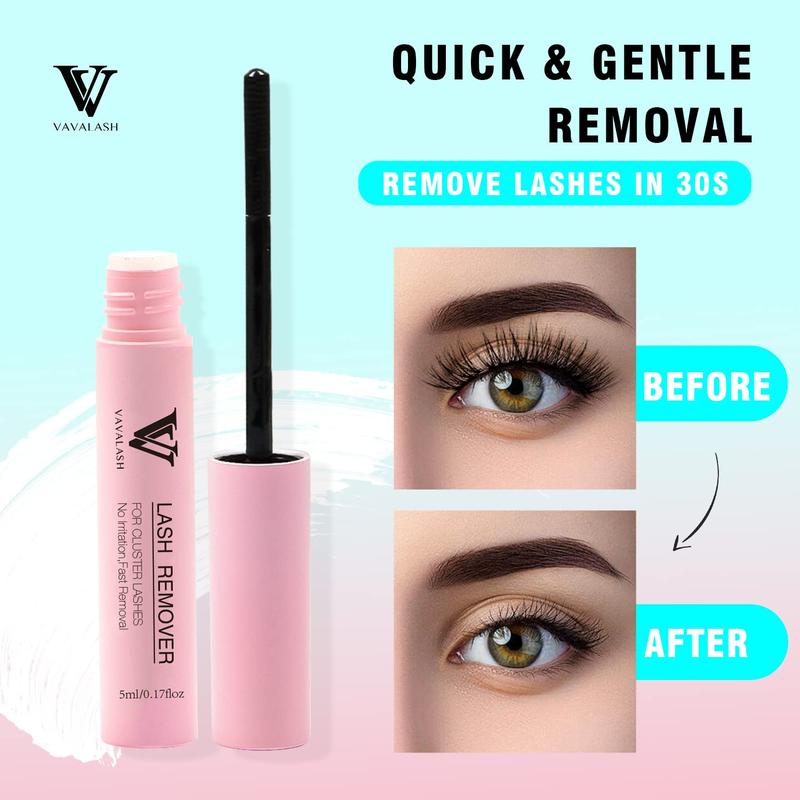 VAVALASH Lash Remover, Eyelash Remover for Individual DIY Eyelash Extensions at Home Gentle False Eyelashes Lash Adhesive Remover 5ML Remover Makeup Makeup Remover Cosmetic