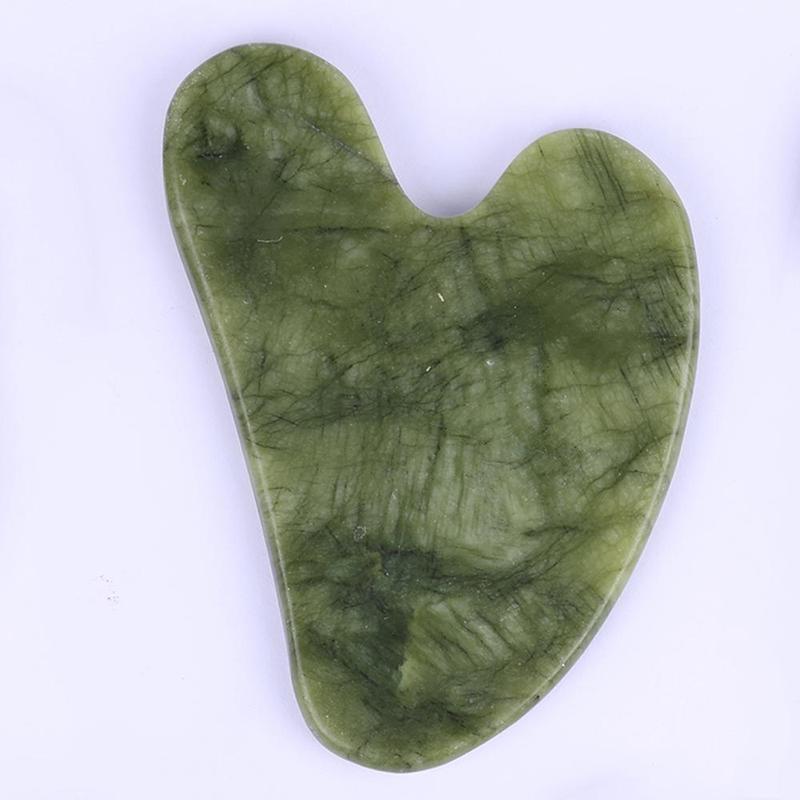 Natural Jade Stone Gua Sha Board, Heart Shaped Facial Massage Tool, Halloween Face Massage Tool for Women, Skin Care Tool for Face, Body, Hand, Foot, Christmas Gift