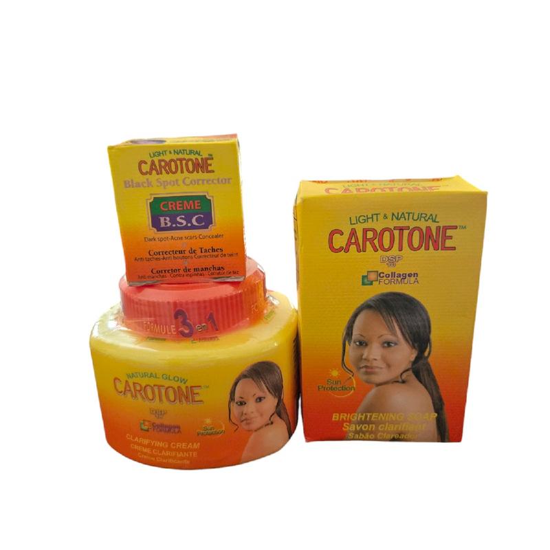 Original Cream Carotene Anti Dark Spot Clean Face and Body Soap Pack of 3 - 300ml