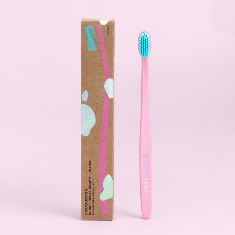 Cocofloss Cocobrush, Ultra-Soft Manual Toothbrush, Dentist-Designed, Gentle on Gums, Made from Recycled Plastic