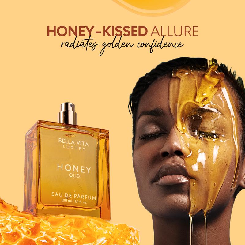 Bella Vita Luxury's Honey Oud | Eau de Parfum | Patchouli, Vanilla, Bergamot | Floral & Spicy | Made with Clean & Vegan Essentials Oils | Cruelty Free