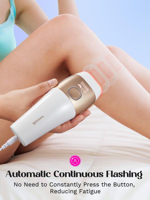 Wavytalk IPL Hair Removal with Ice Cooling Function for Nearly Painless and Long-Lasting Results,24J High Energy Corded IPL Laser Hair removal for Armpits Legs Arms Bikini