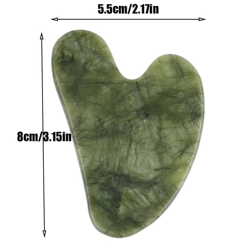 Natural Jade Stone Gua Sha Board, Heart Shaped Facial Massage Tool, Halloween Face Massage Tool for Women, Skin Care Tool for Face, Body, Hand, Foot, Christmas Gift