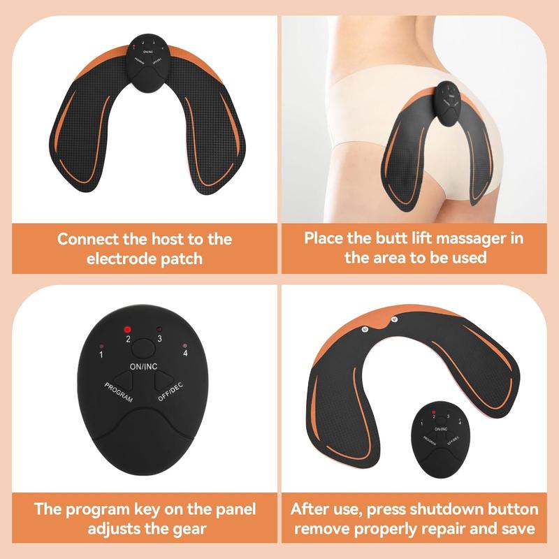 Buttock Lift Massager with 9 Intensity Levels for Men and Women - Portable Hip Massager for Home, Office, Gym - Comfort