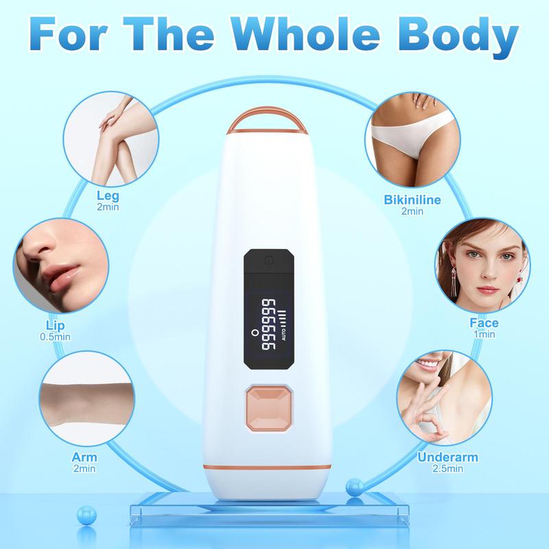 IPL Laser Hair Removal Machine, Manual & Automatic 2 Modes Hair Removal Machine, Personal Care Appliances for Body & Face