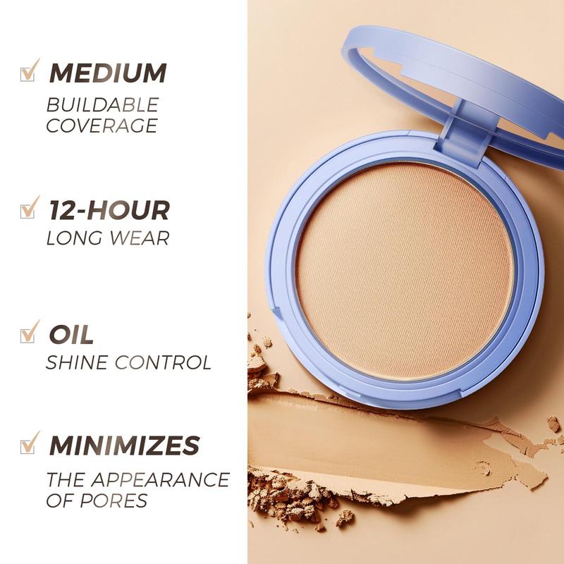 SACE LADY Oil Control Face Powder Waterproof Setting Powder Matte Face Makeup With Puff