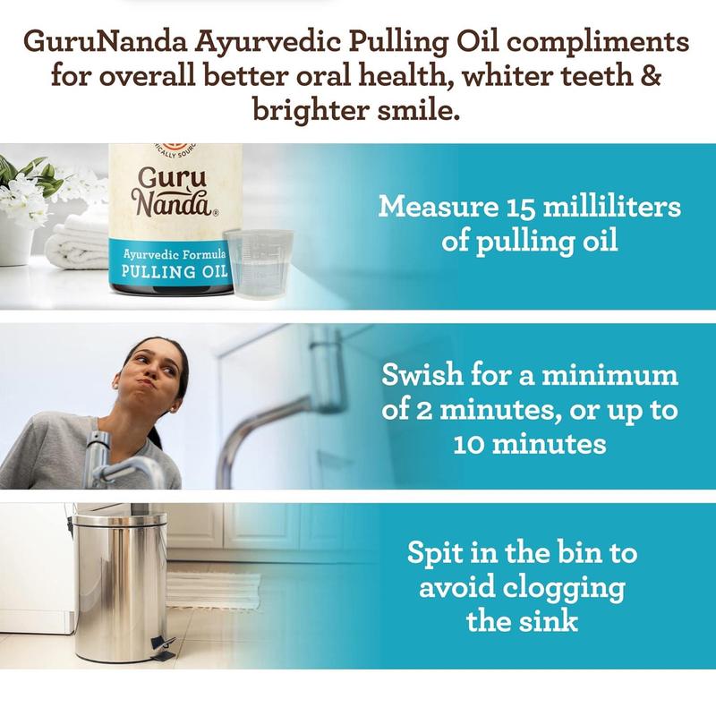 GuruNanda Original Formula Pulling Oil for Teeth & Gums