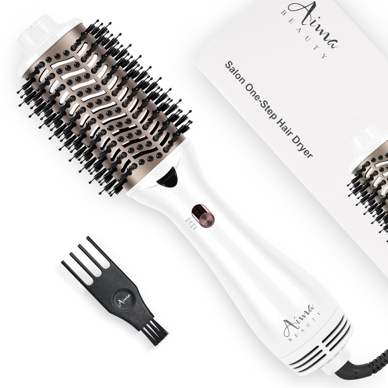 Aima Beauty Hair Brushes 4-in-1 Upgrade Blowdryer Brush Hot Air Hair Straightener Brush Curler Comb for Women Heated Comb Hair Dryer Brush brush blowdryer Ionic Hairdryer