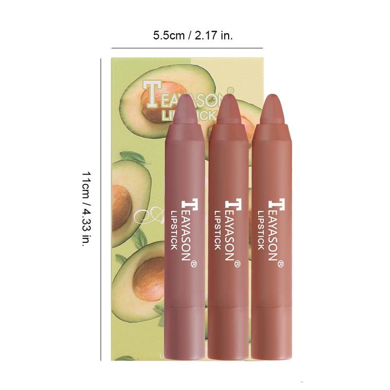 Music Festival Makeup, 3pcs set Crayon Matte Lipstick, Long Lasting Easy Color Lipstick, Hydrating Matte Lip Gloss for Girls & Women, Lip Care Products