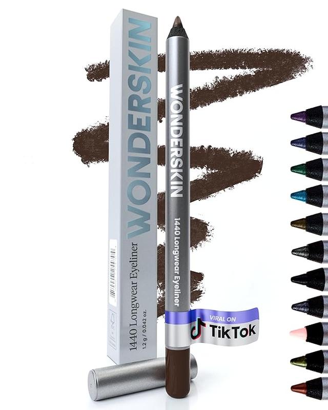 Wonderskin 1440 Longwear Brown Eyeliner Pencil - Waterproof, Sharpenable Eyeliner Pencil and Smudge Proof Brown Eye Liner Pencils (Kalamata)