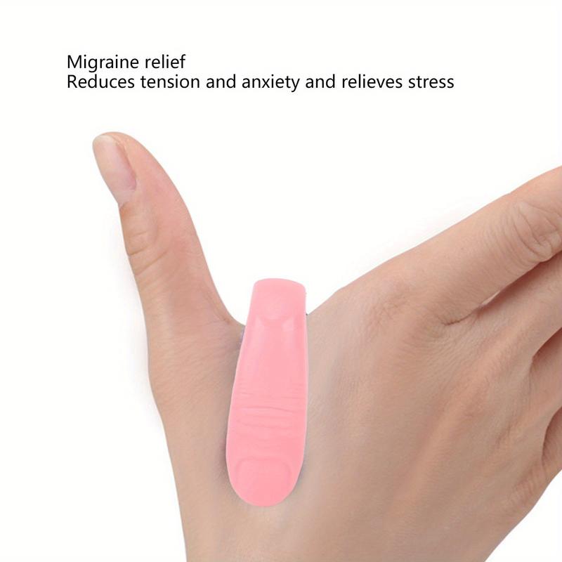 4pcs Acupressure Hand Clip, Stress Reduction Wearable Magnets Headache Migraine Relief Clip, Supporting Acupressure Relaxation, Stress Alleviation, Pink