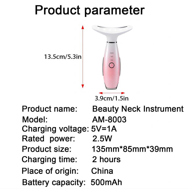 3 Color LED Facial Massager, Rechargeable Face Sculpting Tool with Thermals, Vibration for Skin Care and Double Chin, Christmas Gift