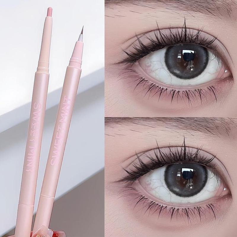 2 in 1 Double-ended Highlighter Pen, Long Lasting Sweat Proof Highlighting & Defining Eyeliner Pen, Eye Makeup Tool for Women