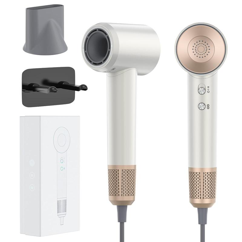 Tldeways High-speed Hair Dryer Titanium Edition blow dryer Brushless Motor & Ionic Technology 4 Temperature Settings Thermo Control Technology Ergonomic Design