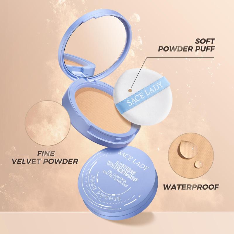 Summer Oil Control Flawless Makeup Setting Powder, Lightweight Face Powder Makeup & Finishing Powder, Lasting Matte Pressed Powder for Music Festival, Setting Powder, Best Pressed Powder, Fall Gift, Tienda En Tiktok